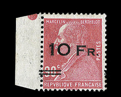 ** N°3 - 10F S/90c Rouge - Plusieurs Signatures Dt Calves - TB - 1927-1959 Postfris