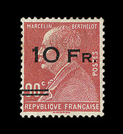 ** N°3b - 10F S/90c Rouge - Surch. Espacée - Signé Scheller - TB - 1927-1959 Postfris