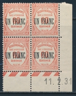 ** Taxe N°63 - Bloc De 4 - Daté 11/2/31 - TB - ....-1929