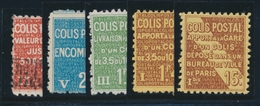 * N°95/100 Sf N°97 - N°98 Obl., N°100* - TB - Mint/Hinged