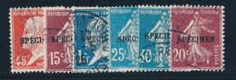 O N°139/40, 175, 179, 189, 192 - SPECIMEN - TB - Lehrkurse