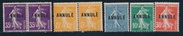 **/* N°142, 158 Paires + N°159/61 CI1 - ANNULE - TB - Cursussen