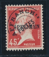 * PREOBLITERES  N°67 CI1 - Specimen - Signé Brun - TB - Cours D'Instruction