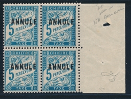 ** TIMBRES TAXE N°28 CI1 - Bloc De 4 - BDF Cplet - Signé Mayer - TB - Lehrkurse