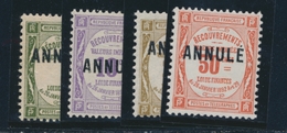 ** TIMBRES TAXE N°43 CI1, 44 CI1 *, 46 CI1, 47 CI1 - 4 Val - TB - Lehrkurse