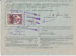 LAC COORDINATION - N°2 - Surch. 2F S/5F - S/Convention D'Affrètement Au Voyage - Canal Du Nivernais - 1/3/1939 - B/TB - Other & Unclassified
