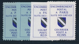 ** Mau N°39/40 - Grève De Reims (x4) Dt 2 ND - TB - Sonstige & Ohne Zuordnung