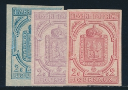 (*) 3 Essais ND - S/Fond Burelé - TB - Journaux