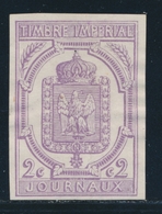 (*) N°1 - 2c Lilas - TB - Zeitungsmarken (Streifbänder)