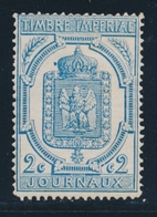 * N°8 - 2c Bleu - TB - Journaux