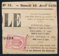 F N°9 - S/grd Fgt "Petit Echo De Rome" - 20 Fév. 1870 - TB - Journaux