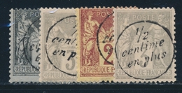 **/* Mau N°13 (N°83), 15 (N°109 X4), - "½ Centime En Plus" - TB - Kranten