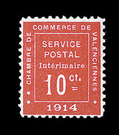 ** N°1 - Valenciennes - Signé - TB - Guerre (timbres De)
