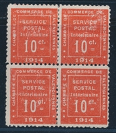 * N°1 - Bloc De 4 - Certif. Calves - TB - Guerre (timbres De)