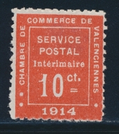 * N°1 - Valenciennes - TB - Guerre (timbres De)