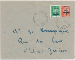 L Aigurande - S/2 Lettres - Afft N°2/3, 9 - Obl. Du 18/8/44 - TB - Bevrijding