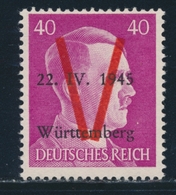 ** Wurtemberg - N°10 - 40pf Lilas - TB - Befreiung