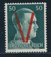 ** Wurtemberg - N°12 - 50pf - Signé LANGE - TB - Libération