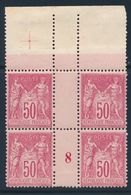 **/* N°98 - 50c Rose - Mill. 8 + Croix De Repère - TB - Millésime