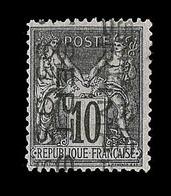 O N°16 - 10c Noir S/lilas - Signé Calves - TB - 1893-1947