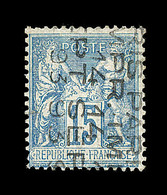 O N°17 - 15c Bleu - Infime Pelurage - Signé Calves - B - 1893-1947