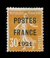 (*) N°35 - 30c Orange - POSTES FRANCE - 1921 - TB - 1893-1947