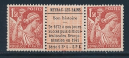 ** N°652 - Paire - Interpanneau - Avec Pub "NEYRAC Les Bains" - TB - Sonstige & Ohne Zuordnung