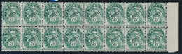 ** N°43 - 5c Vert - Bloc De 16 - Avec BDF à Droite - TB - Coil Stamps