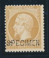 ** N°3 - 10c Bistre (N°21) - TB - Specimen