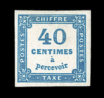 * N°7 - 40c Bleu - Signé Maury - TB - 1859-1959 Mint/hinged