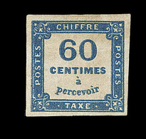 * N°9a - 60c Bleu Très Foncé - Forte Charn. - TB - 1859-1959 Postfris