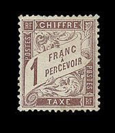 * N°25 - 1F Marron - Comme ** - TB Centrage - TB - 1859-1959 Postfris