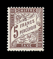 * N°27 - 5F Marron - TB - 1859-1959 Neufs