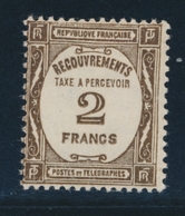 ** N°62 - 2F Brun - Signé - TB - 1859-1959 Mint/hinged