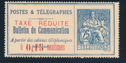 (*) TELEPHONE N°21 - TB - Telegraaf-en Telefoonzegels