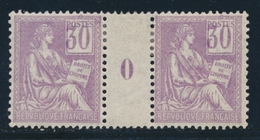 * N°115a - Paire - Mill. 0 - Chiffres Déplacés - TB - Unused Stamps