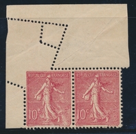 ** N°129 - Paire - Piquage Oblique - TB - Unused Stamps