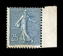 (*) N°132 - 25c Bleu - Impression Recto Verso - BDF - TB - Unused Stamps