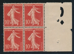 ** N°135f - Bloc De 4 - Impression Recto-verso - BDF - Signé Calves - TB - Unused Stamps