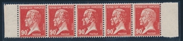 ** N°178 - 90c Rouge - Tête De Nègre Ds Bde De 5 - TB - Unused Stamps