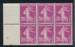 ** N°190 - Bloc De 6 - 1 Ex Sans "T" à Postes Et Tâche S/boucle Du "2" - TB - Unused Stamps