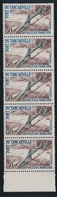 ** N°1215b - Inscription En Bleu Clair - Ds Bde De 5 - BDF - TB - Nuevos