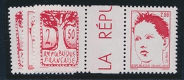 ** N°2372b, 2373a - Isolés + Paire Interpanneau - Sans Bde Phosphore - TB - Unused Stamps