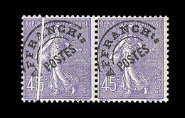 ** PREOBLITERES  N°46 - 45c Violet - Pli Accordéon - Tenantà Normal - TB - Unused Stamps