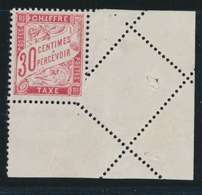 ** TIMBRES TAXE N°33 - Piquage Oblique - TB - Unused Stamps