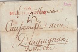 LAC 66 MULHAUSEN (Rge) - 1806 - Pr Draguignan - TB - Lettres & Documents