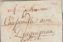 LAC 66 MULHAUSEN (Rge) - 1806 - Pr Draguignan - TB - Cartas & Documentos