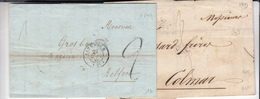 L ALTKIRCH - 3 Avril 1843 - T13 + 28 Nov 49 T15 - 2 Plis - B/TB - Brieven En Documenten