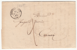 LAC T15 Dannemarie - 1845 - Pour Cernay - Taxe 2 - TB - Lettres & Documents