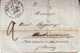LAC Massevaux - 17 Avril 1846 - T13 - TB - Cartas & Documentos